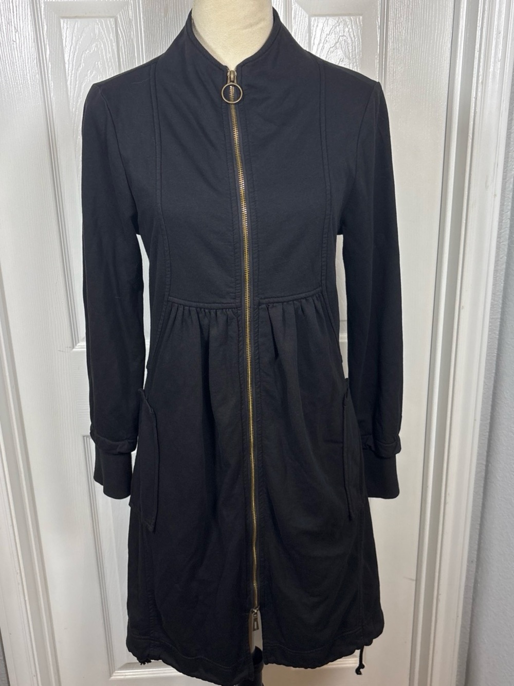 Wearables Black Coat with Cinch Hem Alt Emo Indie Witchy Britishcore